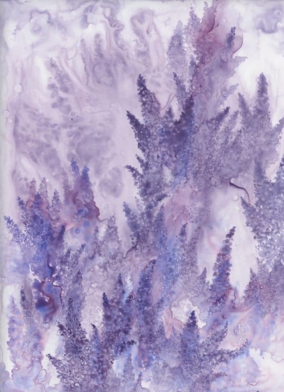 lavender art, lavender painting, watercolor flowers