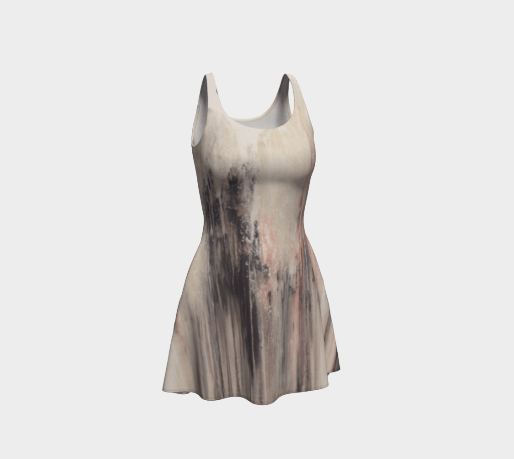 Dress Blush Abstract Flare Dress 2 1
