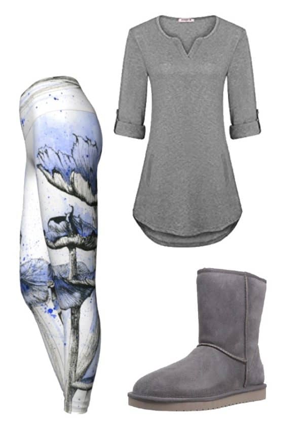 Leggings Blue Mushroom Leggings Outfit Ideas 1