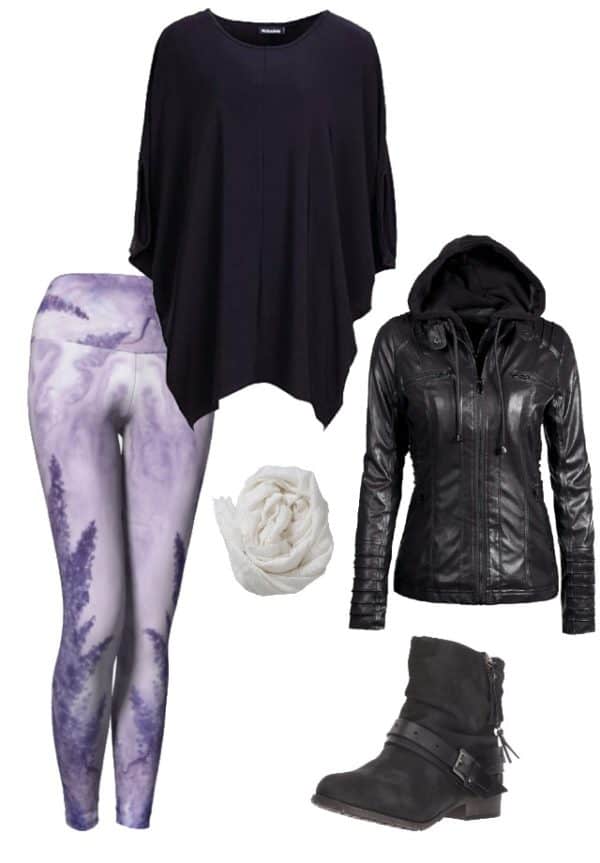 Leggings Lavender Watercolor Leggings Outfit Ideas 1