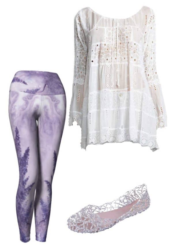 Leggings Lavender Watercolor Leggings Outfit Ideas 2