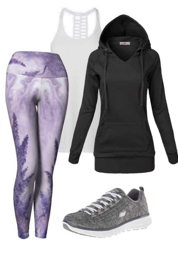 Leggings Lavender Watercolor Leggings Outfit Ideas 4