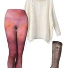 Leggings Pink Abstract Art Leggings Outfit Ideas 1 1