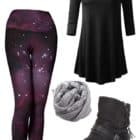 Leggings Purple Galaxy Leggings Outfit Ideas 3
