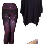 Leggings Purple Galaxy Leggings Outfit Ideas 5