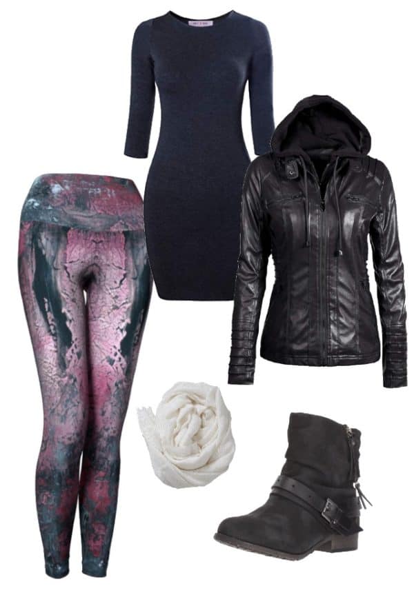 Leggings Red Abstract Art Leggings Outfit Ideas 3