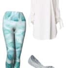 Leggings Watercolor Sea Leggings Outfit Ideas 3