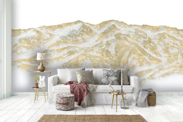 Murals Gold Mountain Landscape Wall Mural 1