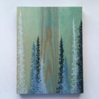 Original Painting Trees on Wood 15 3