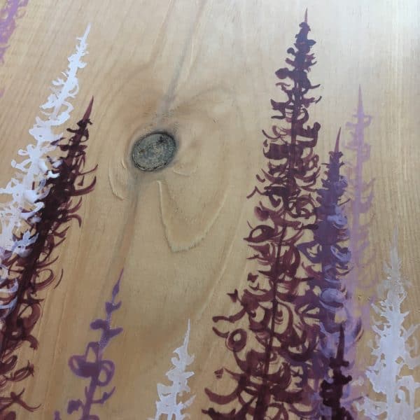 Original Painting Trees on Wood 5 5