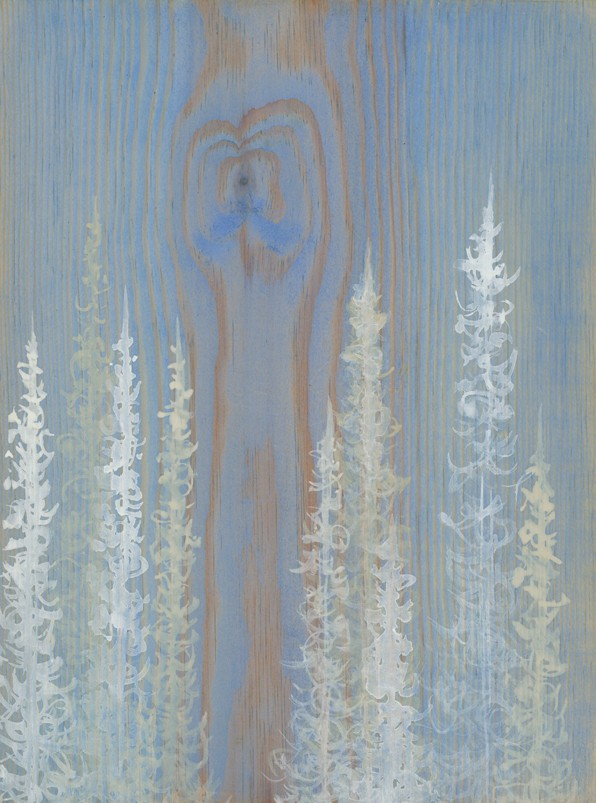 Original Painting Trees on Wood 6 4