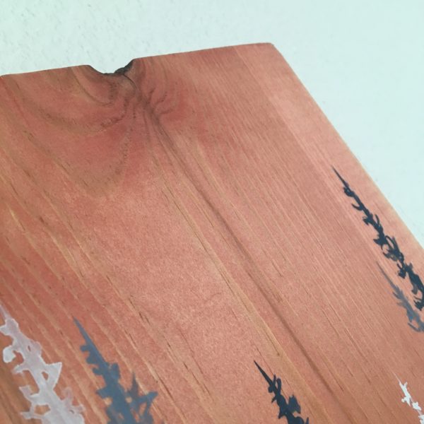 Original Painting Trees on Wood 7 4
