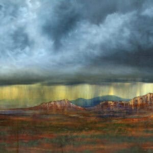 "Petrichor" Original Sedona storm painting by Emily Scott