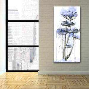 Prints Blue Mushrooms Print 8