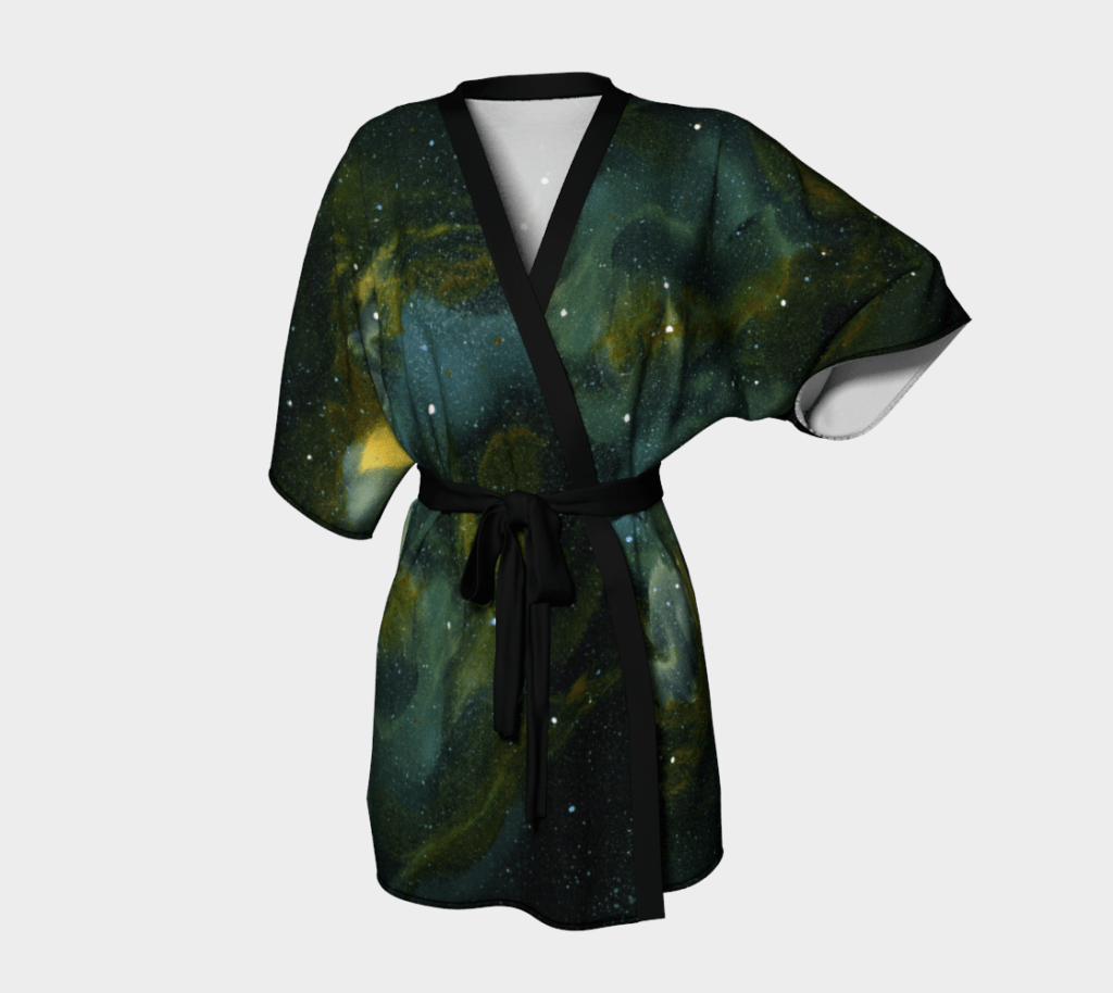 Robe Green Galaxy Kimono Robe 3 1