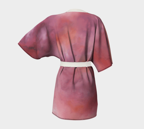 Robe Pink Abstract Kimono Robe 1