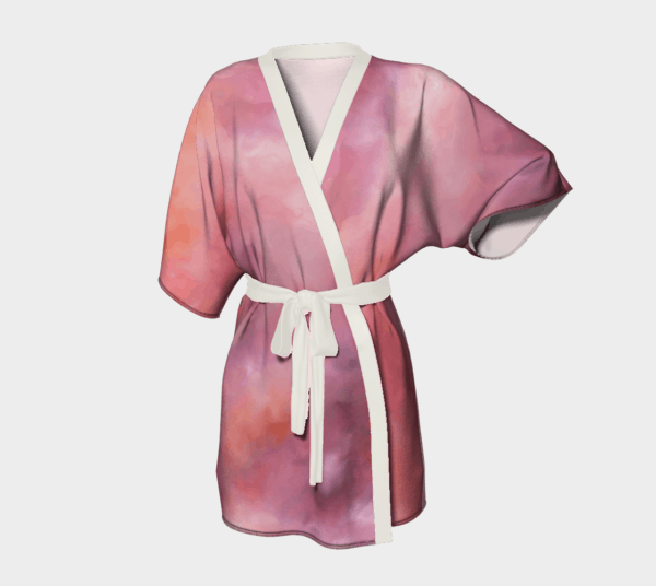 Robe Pink Abstract Kimono Robe 2