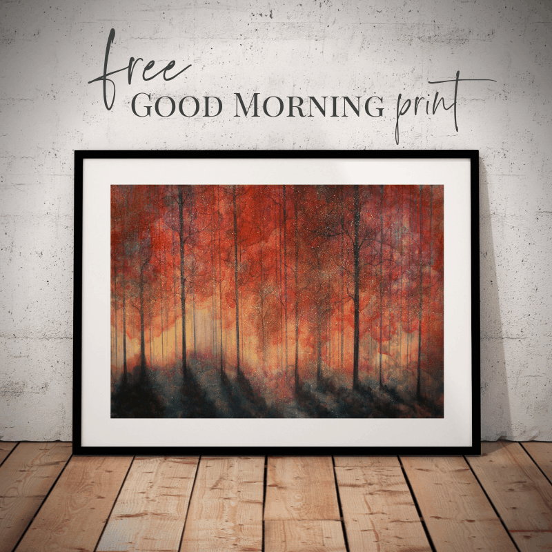 free good morning print